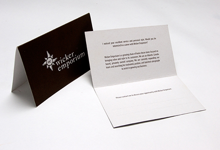 Wicker Emporium Headhunting Card Design