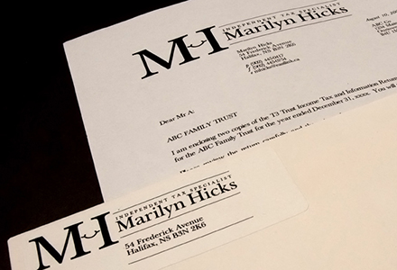 identity Marilyn Hicks Logo Design and Identity Branding