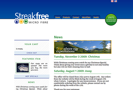 overview Streakfree Website Design