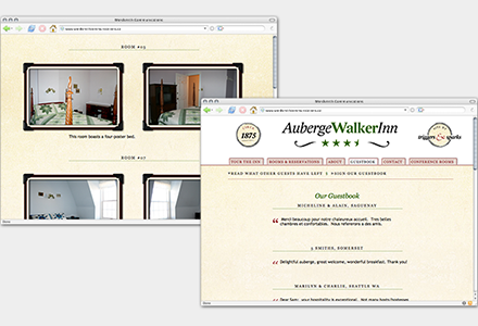 two_page Walker Inn Website and Branding Materials