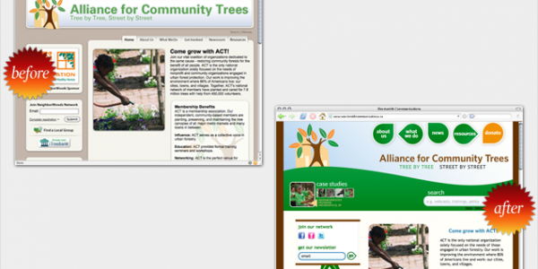 Actrees Website Before & After